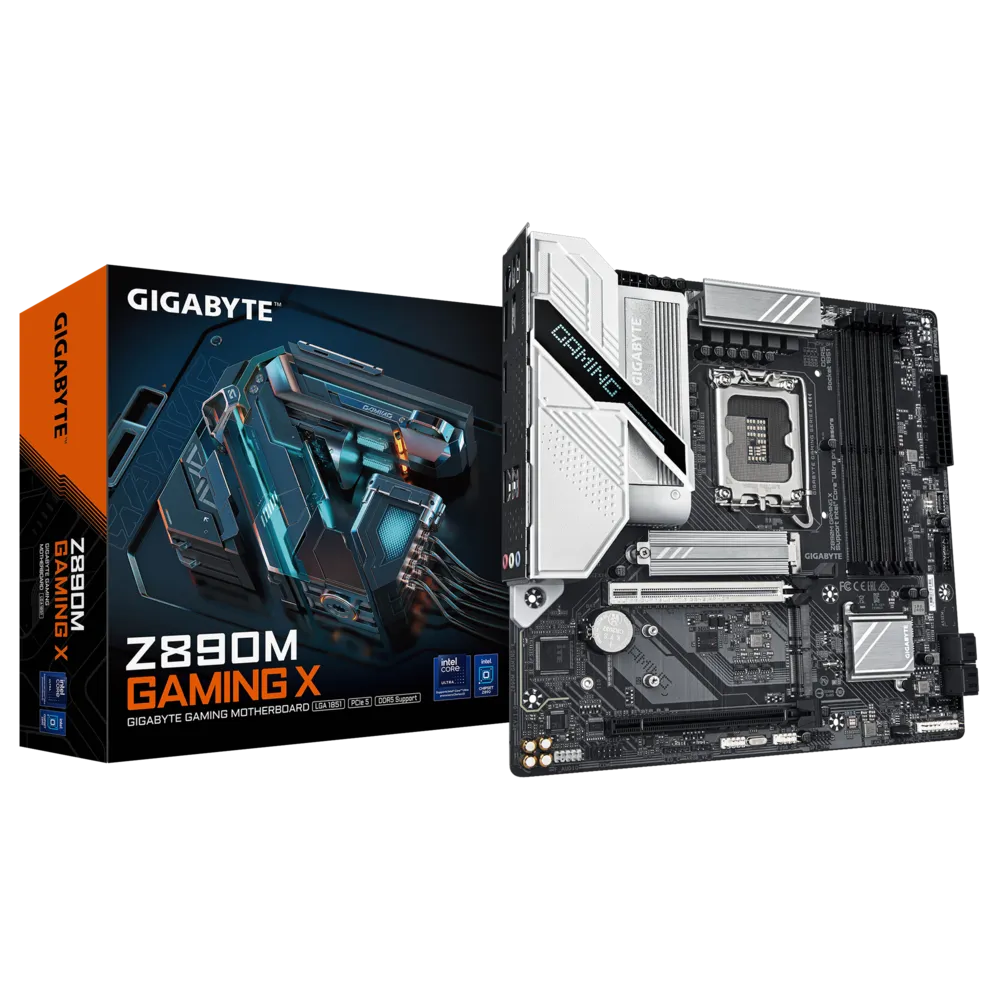 GA-Z890M-GAMING-X_Box Gigabyte GA-Z890M-GAMING-X Z890M GAMING X Intel Z890 Arrow Lake LGA1851 Micro-ATX Desktop Motherboard - Image 1