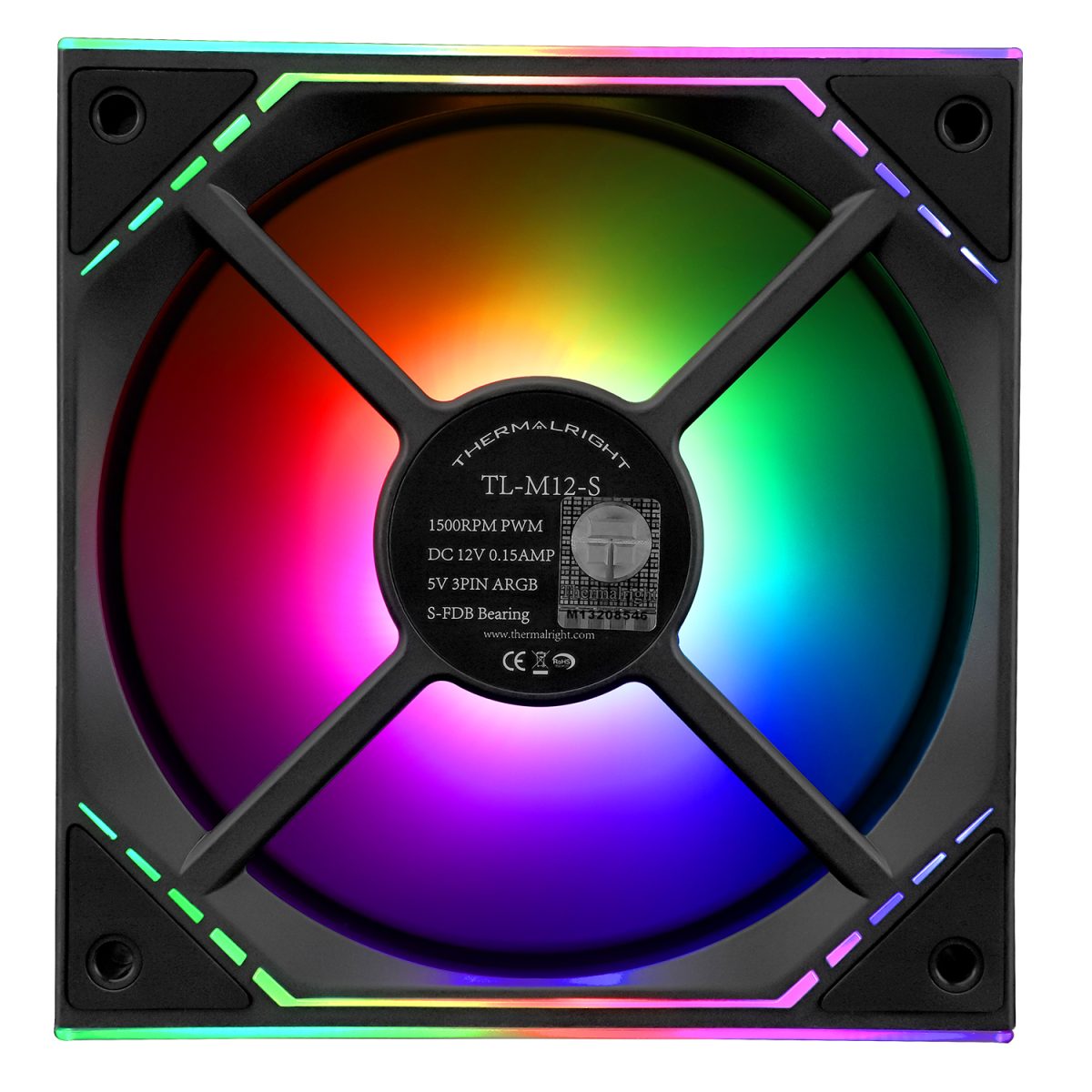 Thermalright TL-M12W-S 120mm ARGB Black Case Fan - Image 7