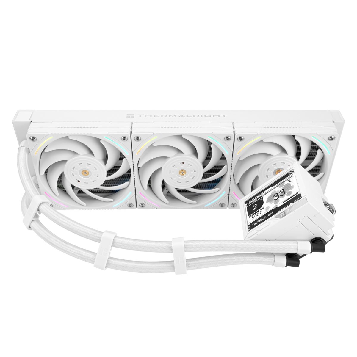 Thermalright Mjolnir Vision 360 ARGB AIO CPU Liquid Cooler - White - Image 3