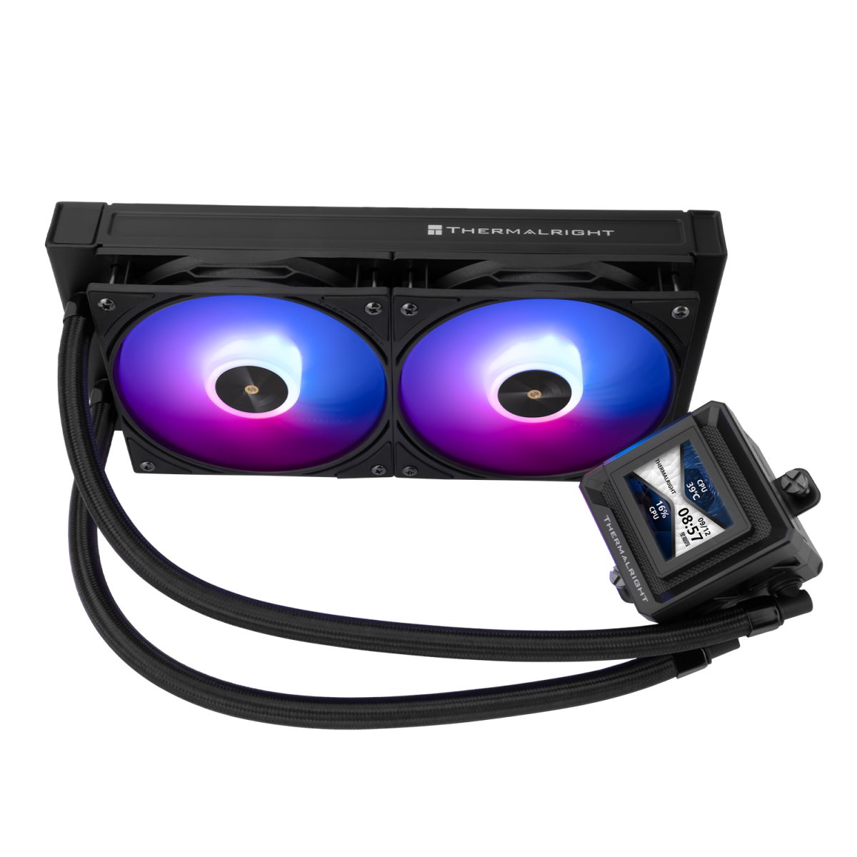 Thermalright Frozen Warframe 240 ARGB AIO CPU Liquid Cooler - Black - Image 2